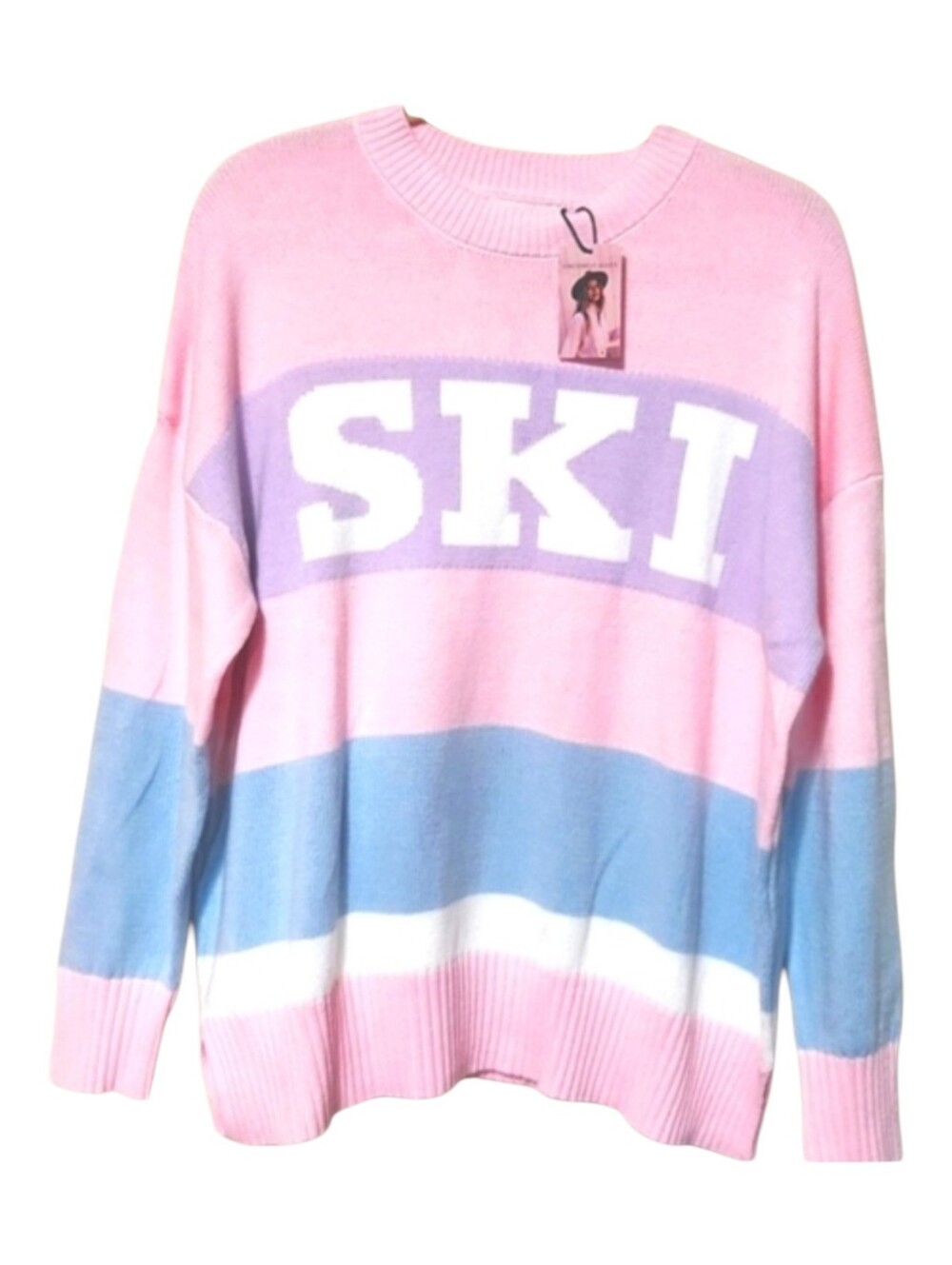 NEW! Sincerely Jules SKI Crewneck Pullover Swearter